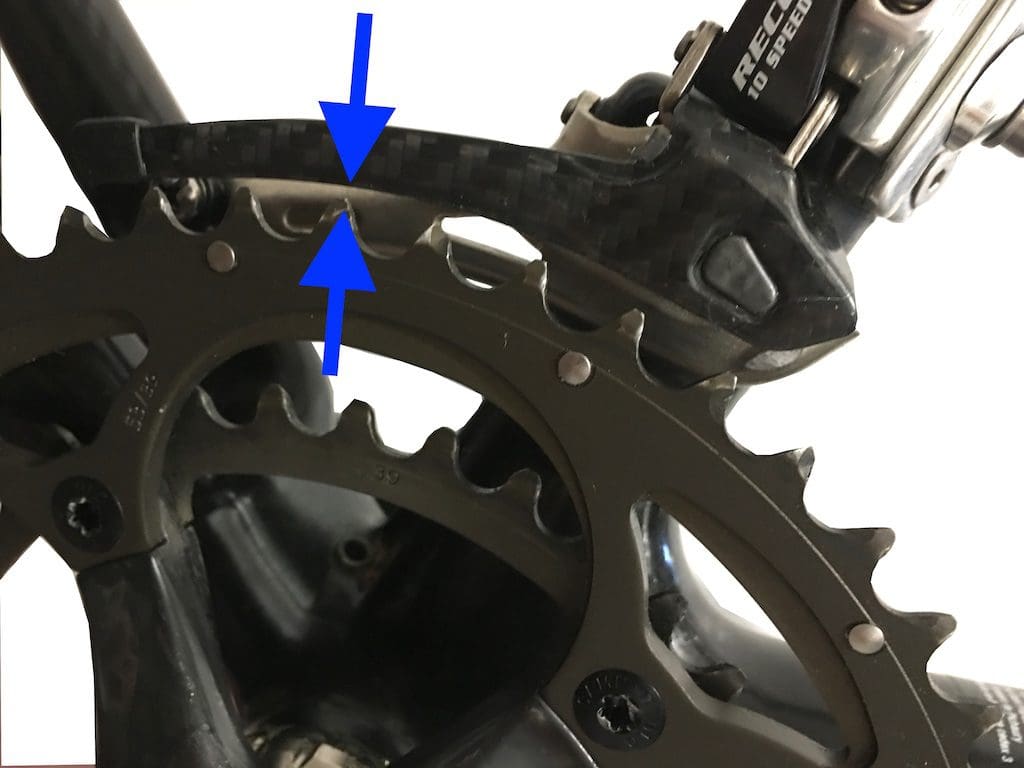 Hauteur du d&eacute;railleur avant