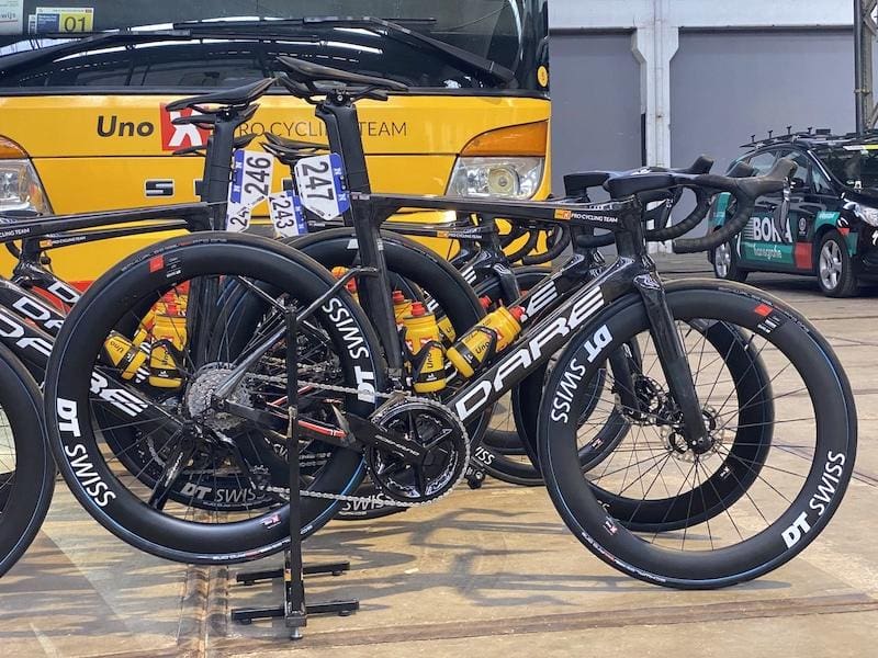 2023 Tour de France Femmes avec Zwift les vélos des concurrentes
